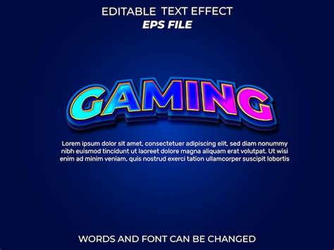 Premium Vector Gaming Text Effect Font Editable Typography 3d Text