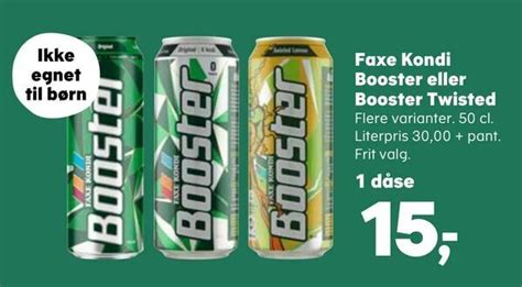 Faxe Kondi Booster Eller Booster Twisted Tilbud Hos Kvickly