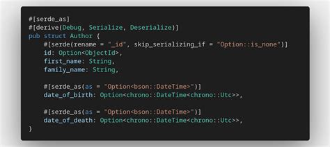 Can T Serialize Deserialize Struct Which Contains Option Field Issue