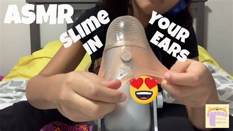 ASMR SLIME IN YOUR EARS Slime On The Microphone YouTube