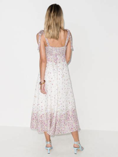 Zimmermann Carnaby Floral Linen Midi Dress All The Dresses