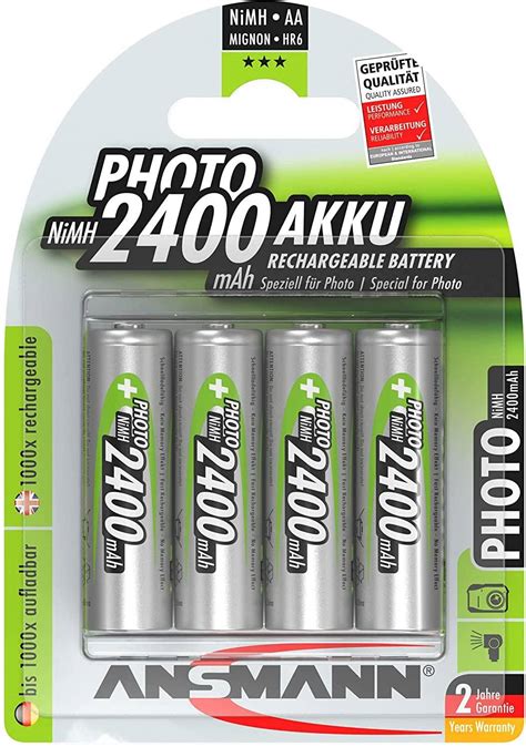 Ansmann NiMH Rechargeable Battery AA 2400mAh 4 Pack Pris