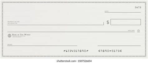 Blank Template Bank Check Checkbook Cheque Stock Vector Royalty Free