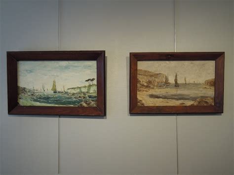 Proantic Tableaux Paire De Marines Paysages De Bord De Mer Par Pie