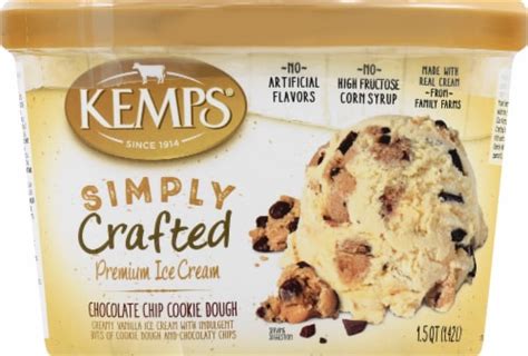 Kemps Simply Crafted Chocolate Chip Cookie Dough Ice Cream Tub 48 Oz