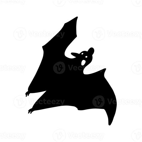 Black Bat Silhouette Of A Batdesign For Halloween 27452701 Png