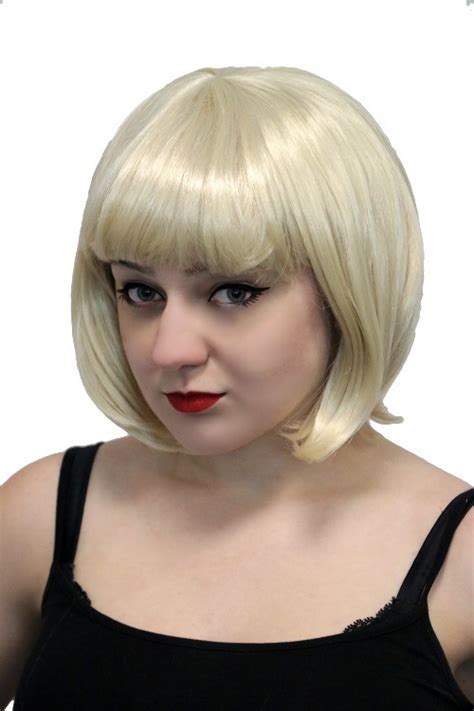 Blonde Short Bob Wig Halloween Costume Accessory Ubicaciondepersonas