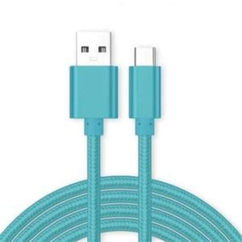 Câble Usb Type C Avec Embout Renforcé Turquoise