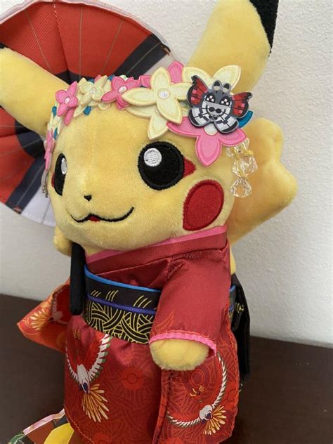 Kimono Pikachu Pokemon Center Kyoto Original Maiko Geisha Plush Toy