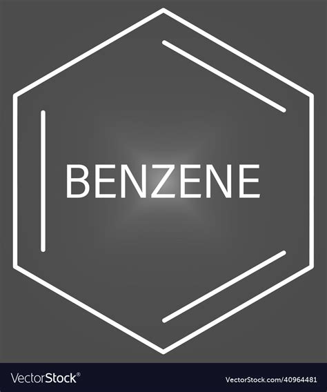 Benzene Or Cyclohexatriene Molecule Formula Vector Image