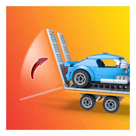 Coche Hot Wheels Mega Construx Twinduction Hauler Pack Naranja