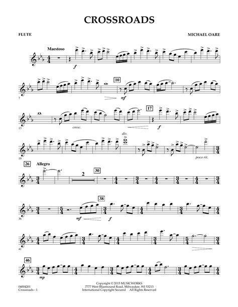 Crossroads Flute By Michael Oare Sheet Music For Concert Band At