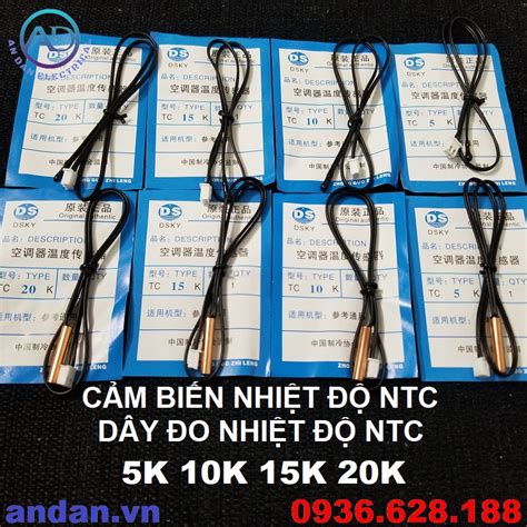 Dây đo nhiệt độ NTC Sensor nhiệt đầu nhựa đầu đồng 5K 10K 15K 20K