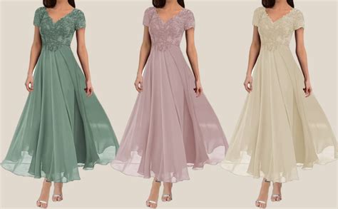Junytding Mother Of The Bride Dresses For Wedding Tea Length A Line Lace Wedding