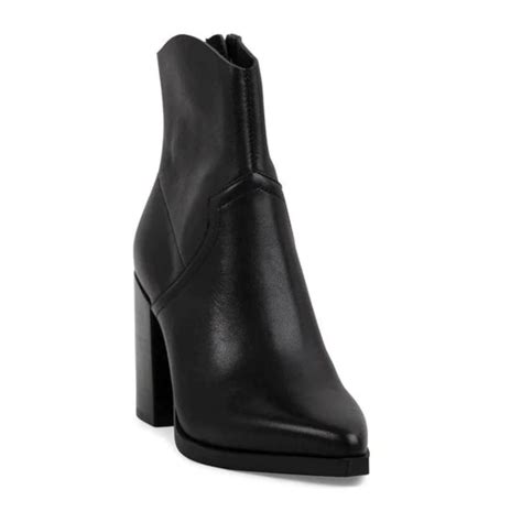 Steve Madden Cate Boots in Black Leather | Cotton Island Women's ...