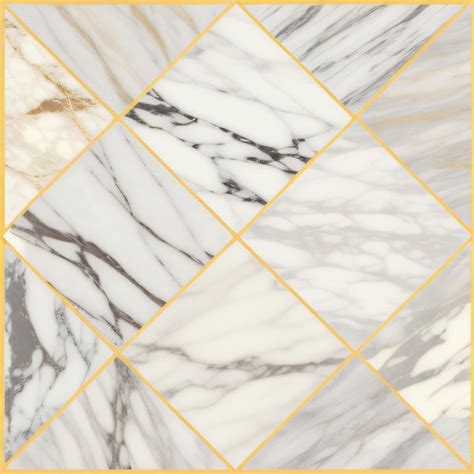 Premium AI Image | A marble floor with a gold and white pattern.