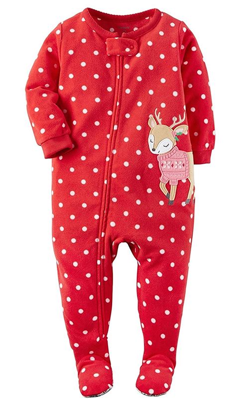 Carters Baby Girls 1 Piece Footed Fleece Pajamas Pjs