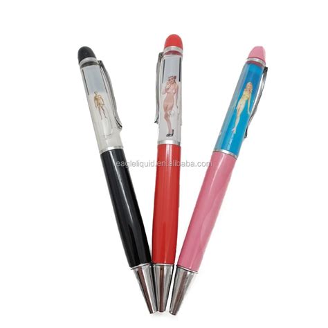 Plastic Women Strip Off Dress Naked Pen Fancy Gifts Liquid Gel Oil Pen