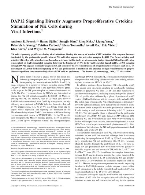 Pdf Dap12 Signaling Directly Augments Proproliferative Cytokine