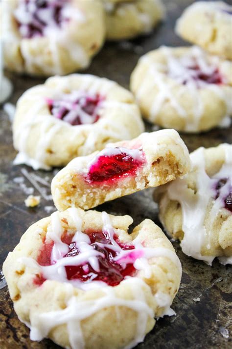 Prickly Pear Orange Pecan Shortbread Thumbprint Cookies