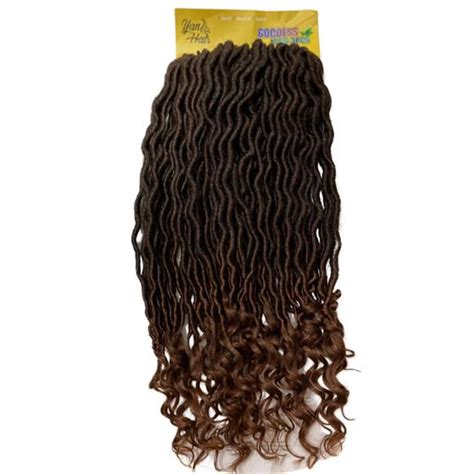 Cabelo Goddess Faux Locs Twist Torcido 300 Gramas Crochet Braid Yan