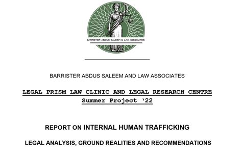 Report On Internal Human Trafficking 2022 Courting The Law