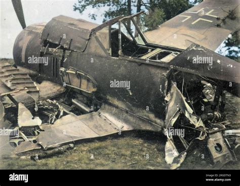 A crashed German plane during the Second World War Stock Photo - Alamy