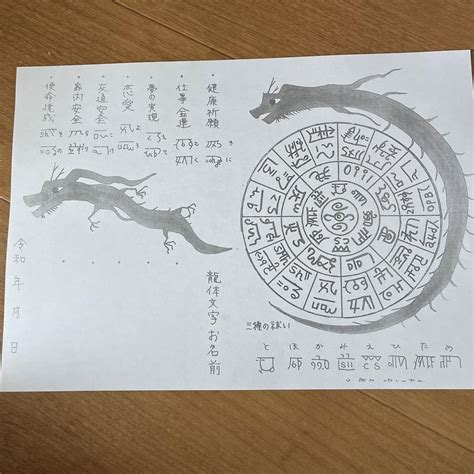 フトマニ図 龍体文字 龍神 なぞり書き By メルカリ