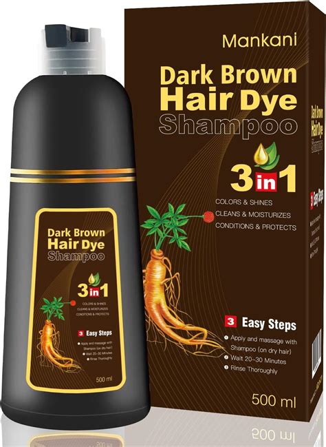 Meidu Hair Color Shampoo Dark Brownx2pack For Women And Men 3 In 1 Herbal Ingredients Coloring