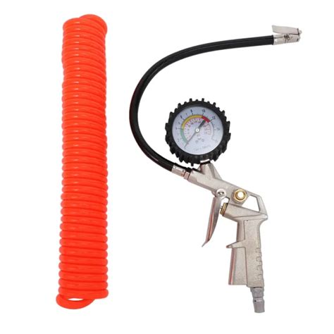 【ready Stockandcod】220 Psi Tire Inflator With Pressure Gauge Air