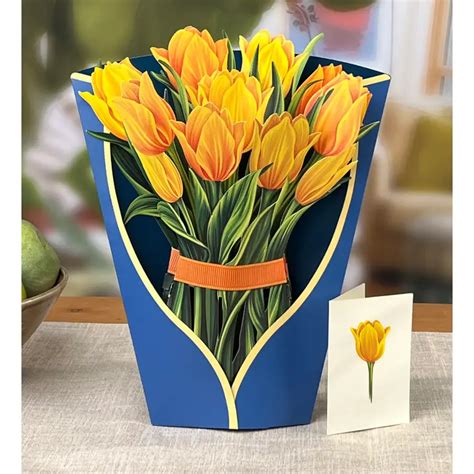 Yellow And Blue Tulip Bouquet