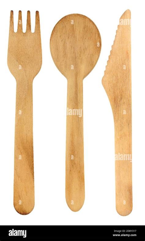 Environmentally Friendly Single Use Wooden Cutlery Including Knife