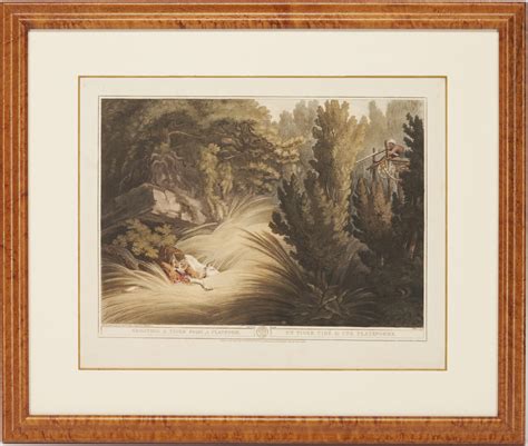 Lot 618 6 Framed 19th C Edward Orme Tiger Hunting Prints Plus 1 Sea