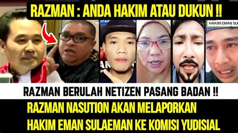 Tantang Netizen Bebaskan Pegi Razman Akan Laporkan Hakim Eman