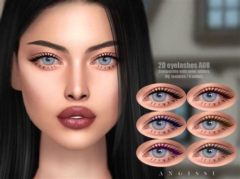 ANGISSI S 2D Eyelashes A08 In 2024 Sims 4 Cc Makeup Eyelashes Makeup