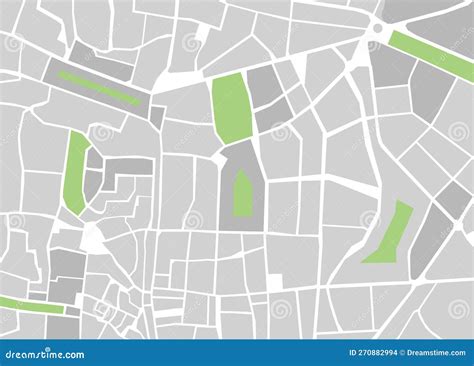 Simple Plan Scheme Of A City Map With Cadastral Land Parcel Cadastre