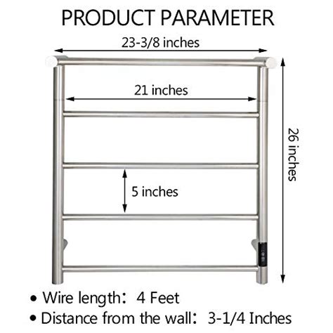 Dailylife Towel Warmer Wall Mounted Heated Towel Rack Built In Timer