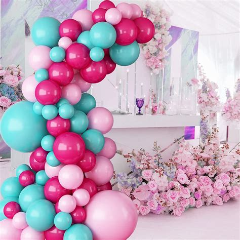 Pink And Turquoise Balloon Garland Arch Kit Tropical Balloon Etsy Artofit