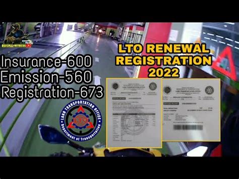 LTO RENEWAL OF MOTORCYCLE REGISTRATION 2022 UPDATE MAY BARCODE NA ANG