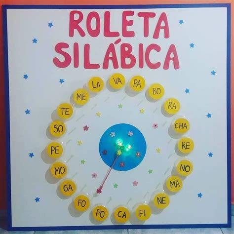 A Sign That Says Roleta Silabica In Spanish And Has A Clock On It