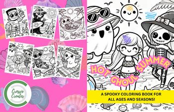 Hot Ghoul Summer Coloring Book By Crossie Creates TPT