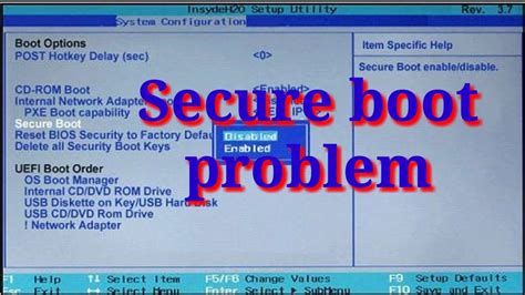 How To Fix Secure Boot Option Grayed Out In Bios How To Disable Secure Boot Uefi Windows 710