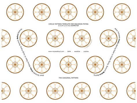 Circle Pattern Templates for Macaron Piping Download Printable PDF ...