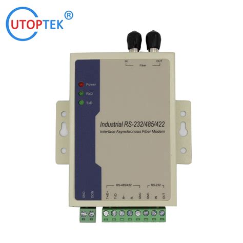 Rs485 Rs422 Rs232 To Fiber Modem Media Converter With Duplex St Connector Multimode 2km Rs485