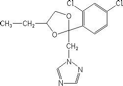 Etaconazole 乙环唑 1 2 2 4 dichlorophenyl 4 ethyl 1 3 dioxolan 2 yl