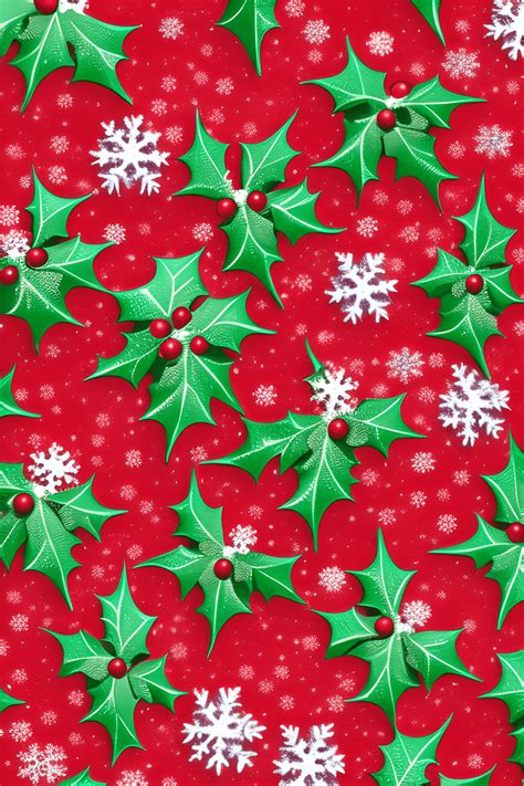 Fantasy Christmas Background With Flowers And Snowflakes · Creative Fabrica