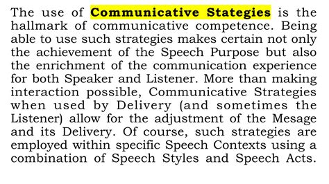 SOLUTION Learning To Use The Types Of Communicative Strategies Studypool