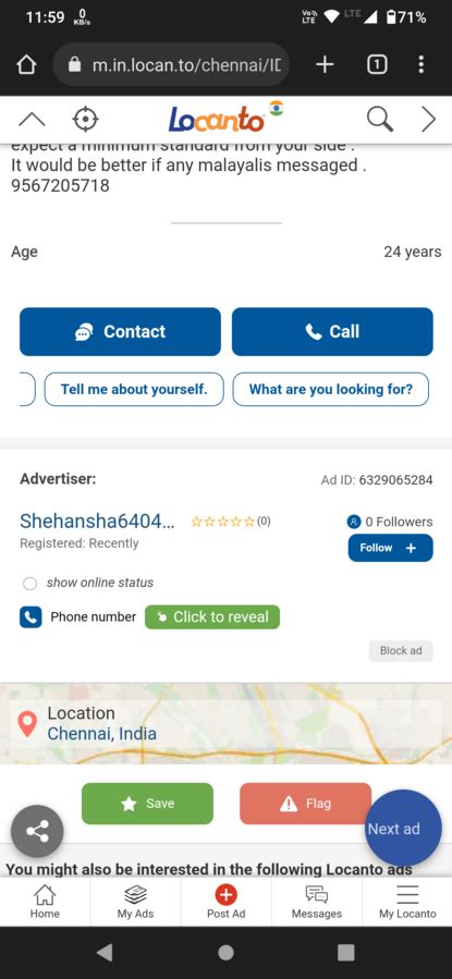 Locanto — Posting My Number In Ads In Public