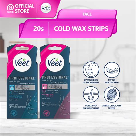 Veet Hair Removal Facial Wax Strip Normalsensitive 20s Cold Wax