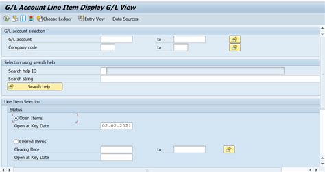 Gl Account Line Item Display Gl View In Sap Sap Tutorial